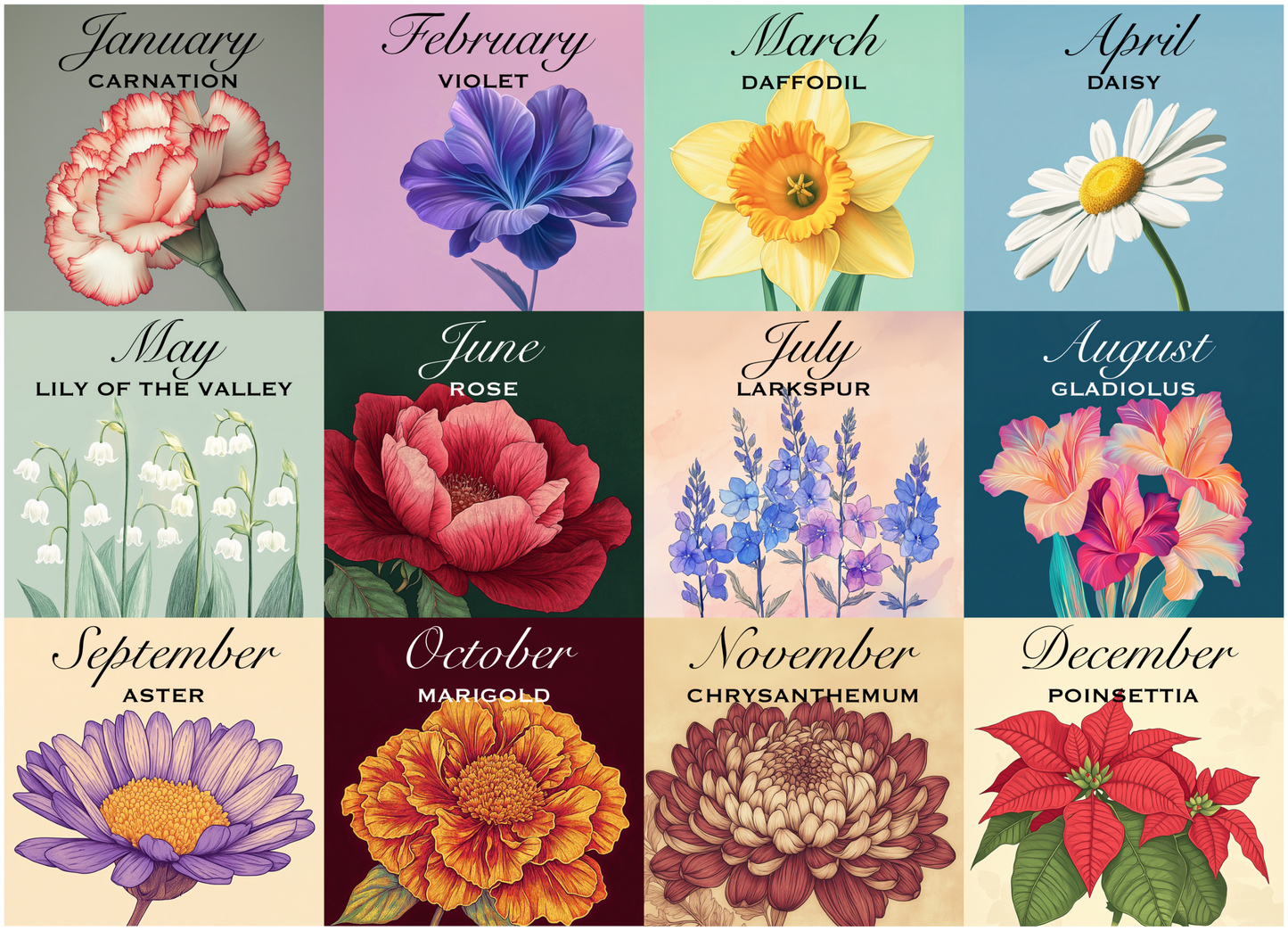 Floral Calendar | 1000 Pieces