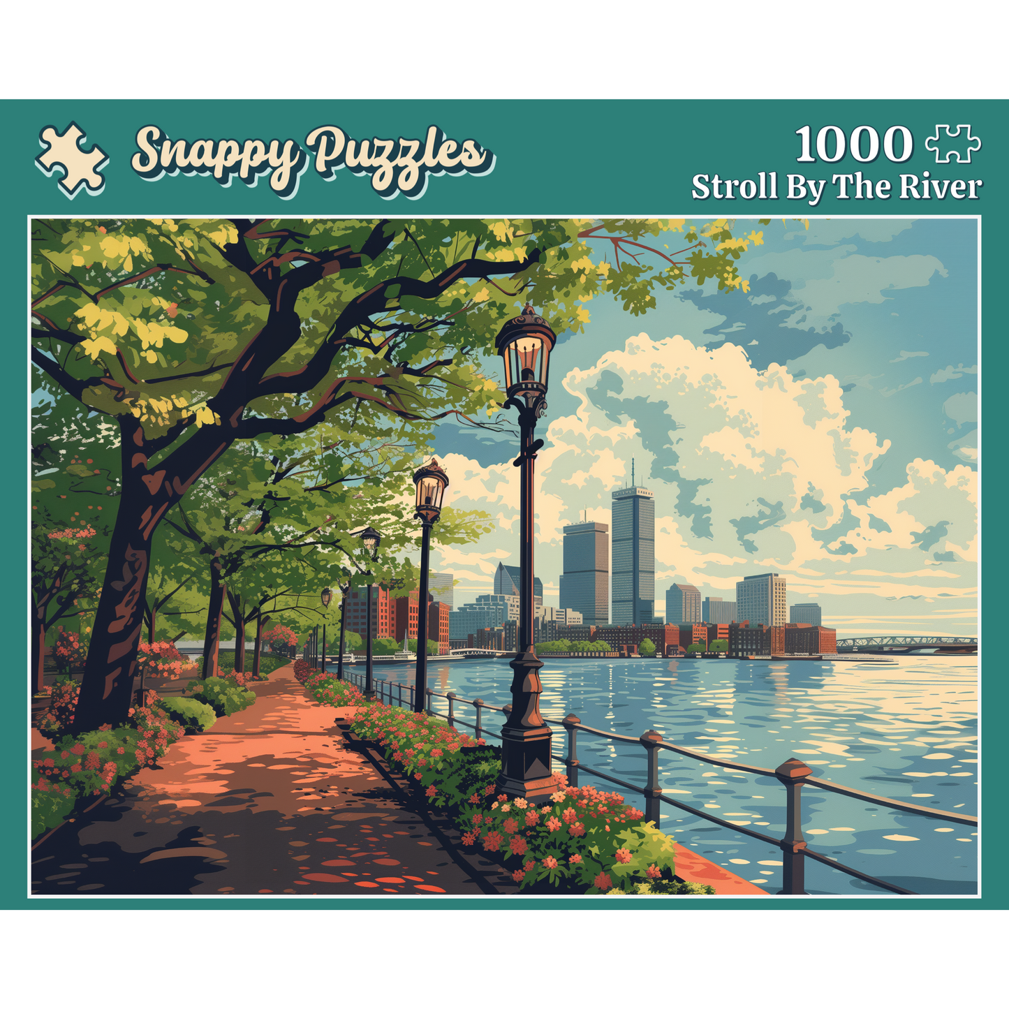 Stroll By The River | 1000 Piece Jigsaw Puzzle