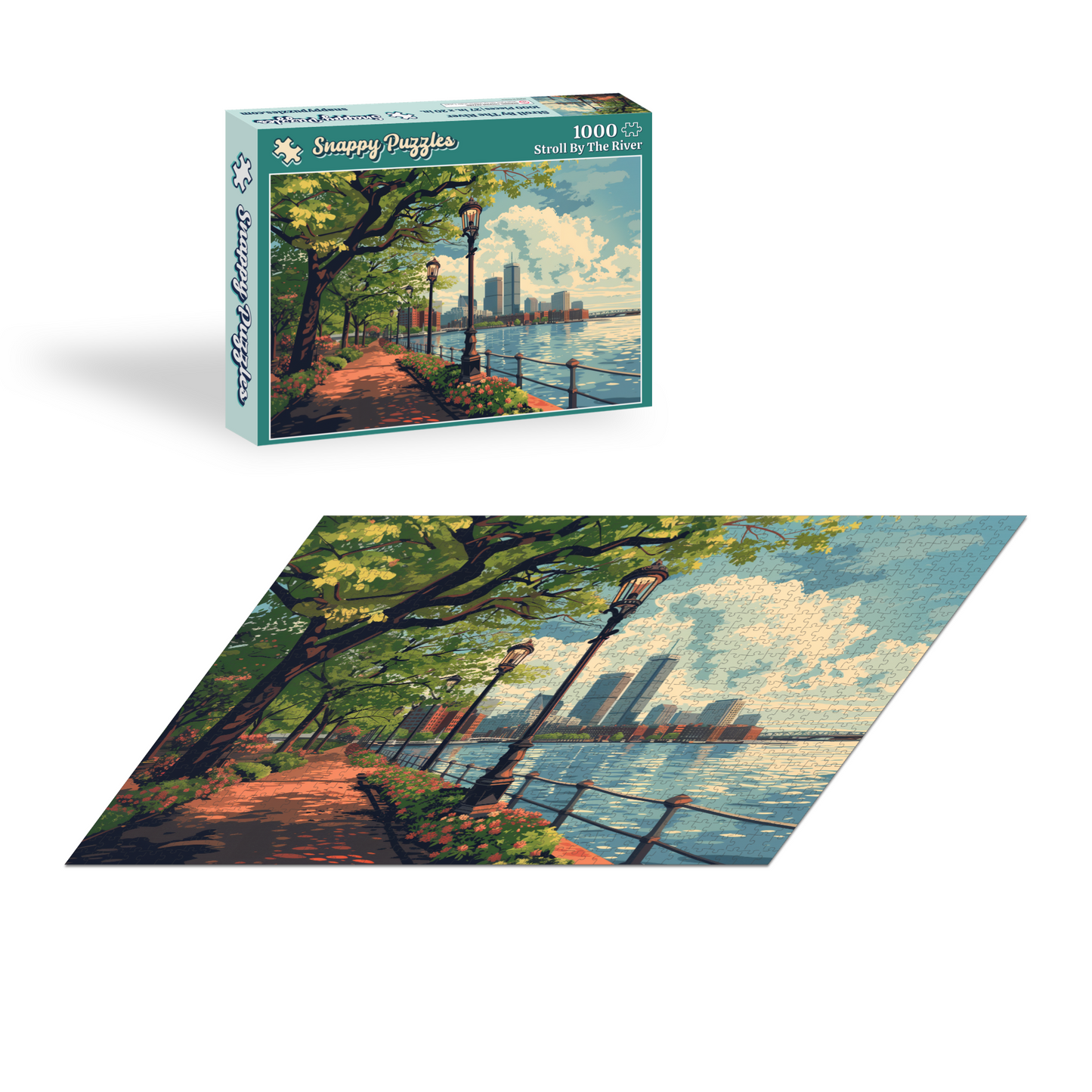 Stroll By The River | 1000 Piece Jigsaw Puzzle